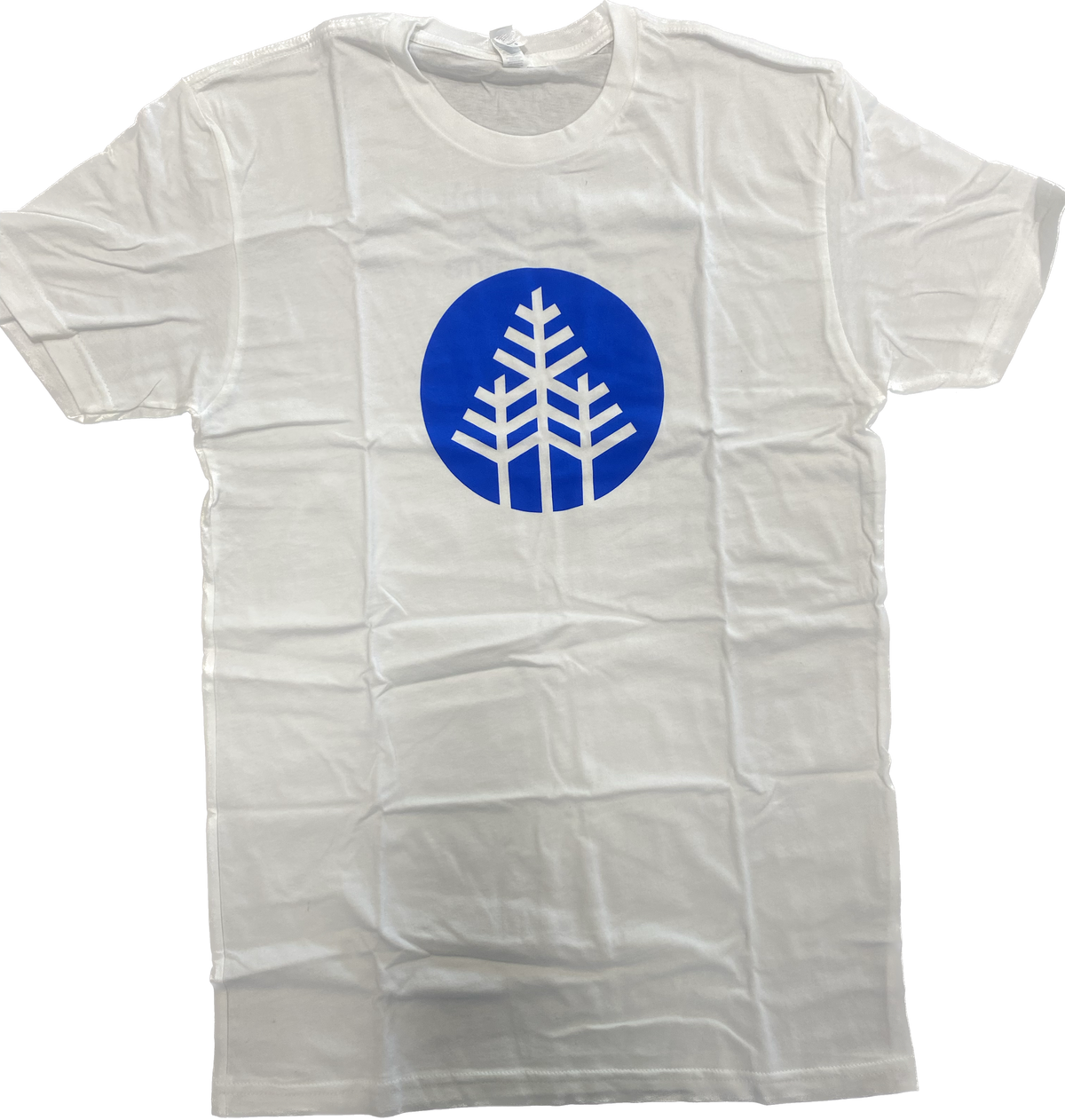 White Tshirt with Tree Stamp